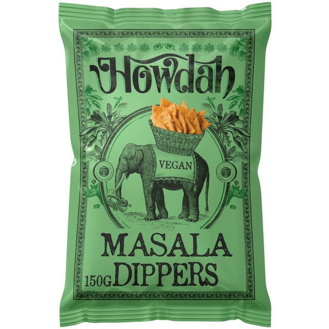 Howdah Masala Dippers Savoury Spiced Flatbread Bites 135g, UK version