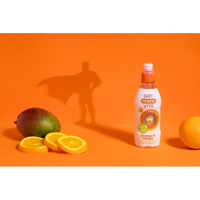 Get More Vits Orange & Mango flavoured drink 4x330ml pack, UK version