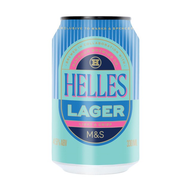 M&S Harbour Helles Lager 330ml, imported from the UK