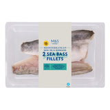 M&S 2 Sea Bass Fillets 180g