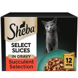 M&S Sheba Select Slices Succulent Mixed Selection Wet Cat Food Pouches 12 x 85g- Buy online at McGrocer