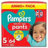 Pampers Baby-Dry nappy pants size 5 jumbo pack, imported from the UK