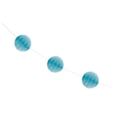 Unique Party powder blue honeycomb ball garland 7ft, imported from the UK