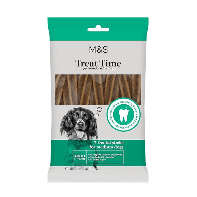 M&S dog dental sticks 7 pack, imported from the UK