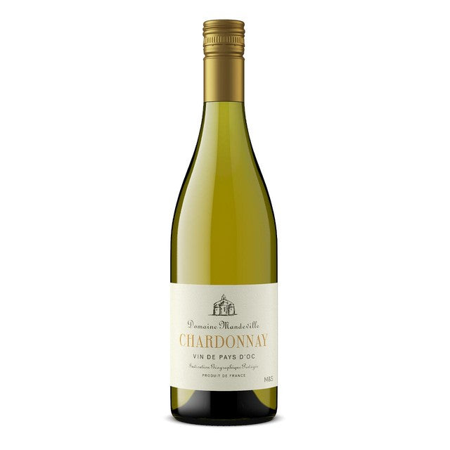 M&S Domaine Mandeville Chardonnay white wine 75cl, imported from the UK