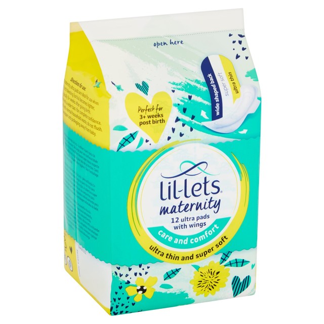 Lil-lets Maternity Ultra Pads 12 Pack, UK version
