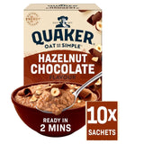 M&S Quaker Oat So Simple Hazelnut Chocolate Porridge Cereal Sachets 10 Sachets- Buy online at McGrocer