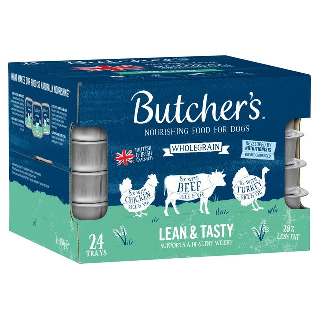 Butcher's low fat dog food trays assorted flavours 24-pack - British product