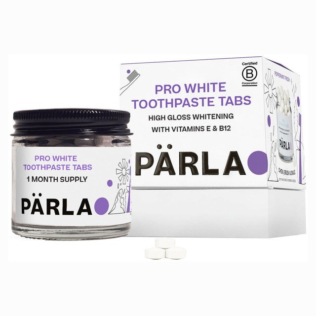 PÄRLA PRO toothpaste tablets Sensitive Whitening 62 tabs, imported from the UK