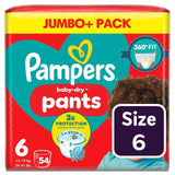Pampers Baby-Dry Nappy Pants Size 6 15kg+ Jumbo Pack