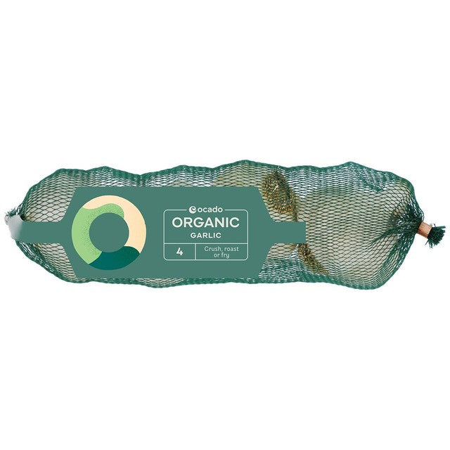 Ocado organic garlic bulbs 4 pack, imported from the UK