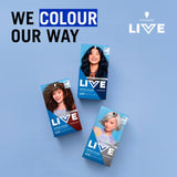 Schwarzkopf LIVE Cosmic Blue permanent hair dye, UK version
