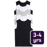 M&S Children's Cotton Vests 3-4 Years Black