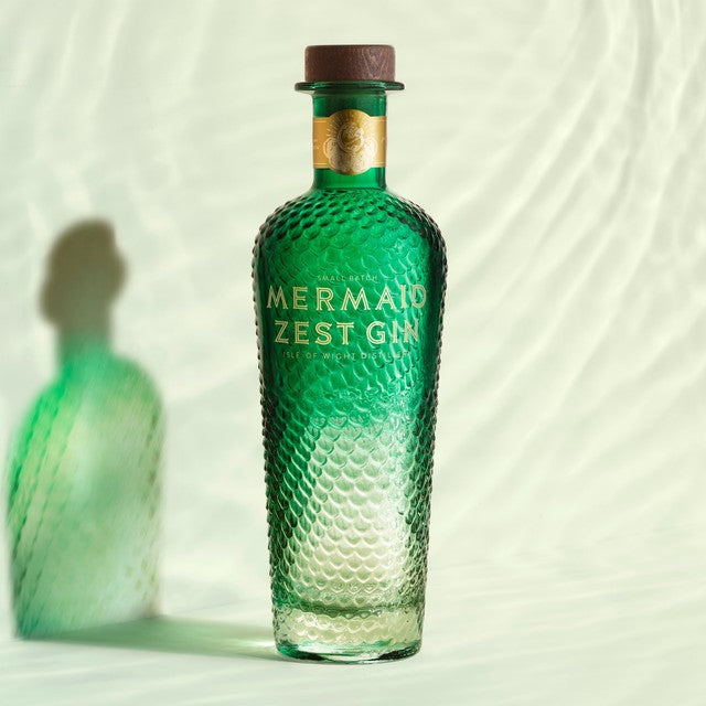 The Isle of Wight Distillery Mermaid Zest Gin 70cl, imported from the UK