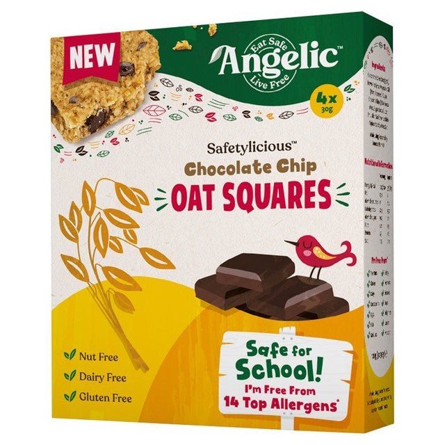 Angelic Free From chocolate chip oat squares 120g - British product