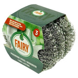Fairy Original Premium steel wool scourers 3 pack - British product