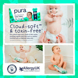 Pura plastic free baby wipes, imported from the UK