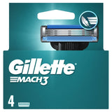 Gillette Mach 3 razor blades 4-pack - British product