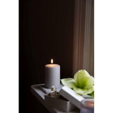 Liljeholmens pressed pillar candle dusty grey 68x100mm, UK version