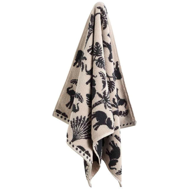 M&S pure cotton bath sheet Charcoal geometric design, imported from the UK