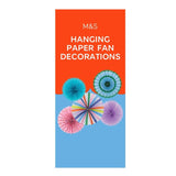 M&S M&S Rainbow Hanging Paper Fan Decorations 5 per pack- Buy online at McGrocer