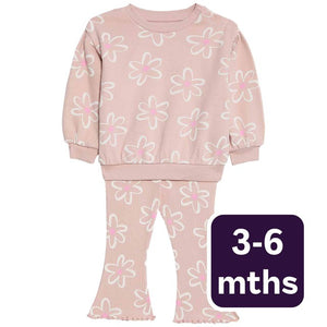 M&S Floral Outfit Pink Baby Outfit Set 3-6 Months