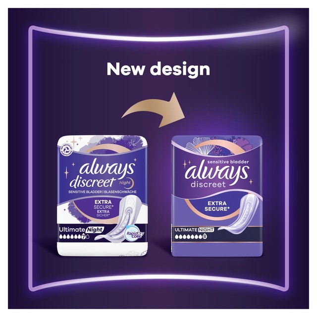 Always Incontinence Pads Ultimate Night 12 Pack - British product