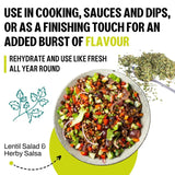 JUX freeze-dried coriander, imported from the UK