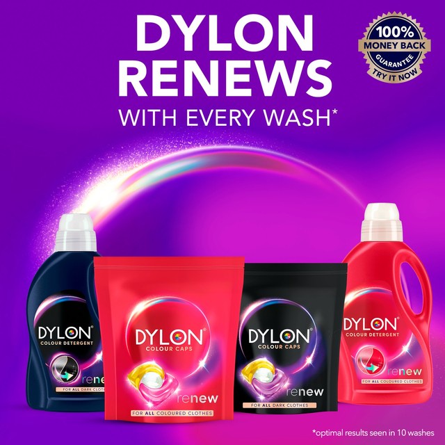 Dylon laundry detergent capsules for coloured clothes - British product