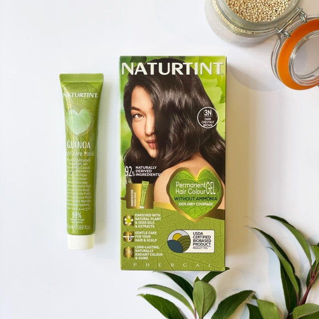 Naturtint permanent hair colour gel 3N Dark Chestnut Brown, imported from the UK