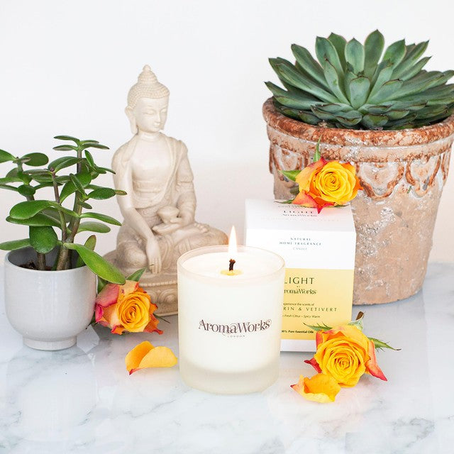 Wax Lyrical Mandarin & Vetivert soy wax candle 220g - British product