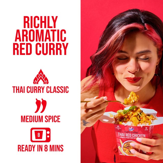 Kitchen Joy Thai red chicken curry with jasmine rice frozen ready meal 350g, UK version