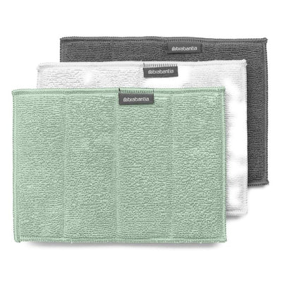 M&S Brabantia Sinkside Microfibre Cleaning Pads Jade Green Set of 3 16x22cm- Buy online at McGrocer