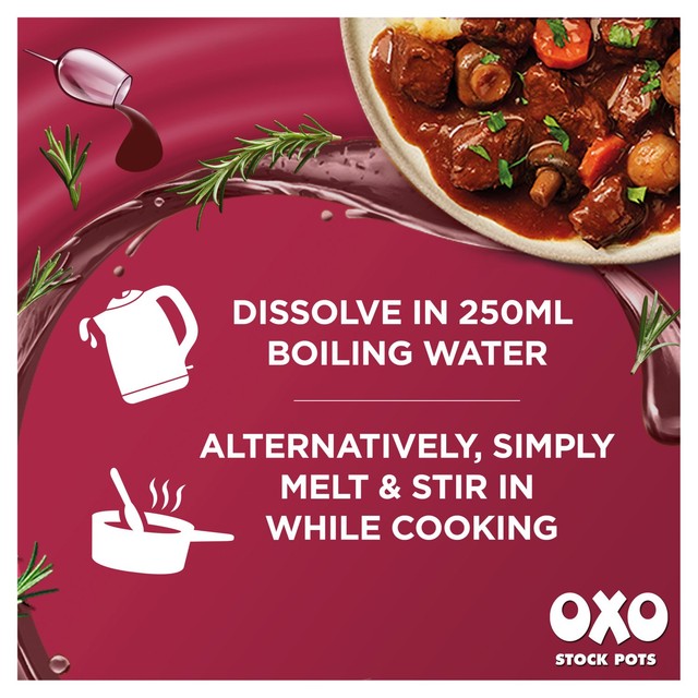 Oxo red wine stock pots 4 x 20g, imported from the UK