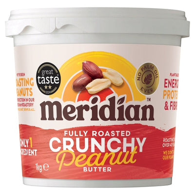 M&S Meridian Crunchy Peanut Butter 100% 1kg- Buy online at McGrocer