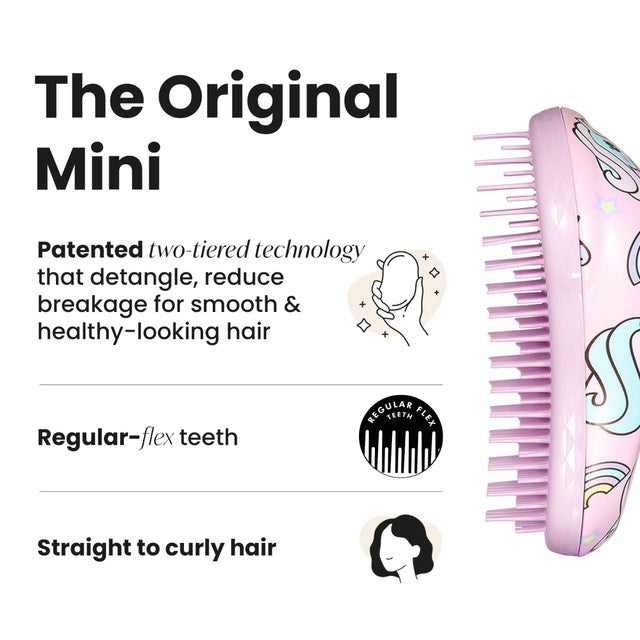 Tangle Teezer Kids Unicorn Mini Detangling Hairbrush, imported from the UK