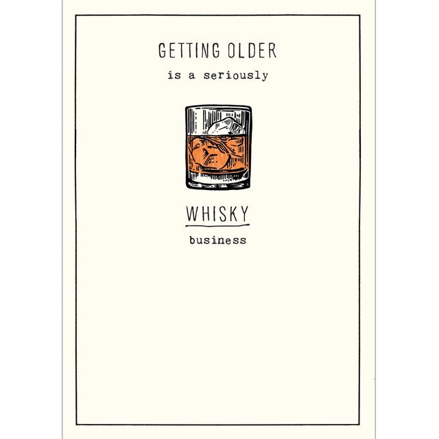 Pigment Seriously Whisky Business birthday card 130x176mm (British brand)