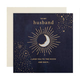 M&S Husband Birthday Card 15x15cm, imported from the UK