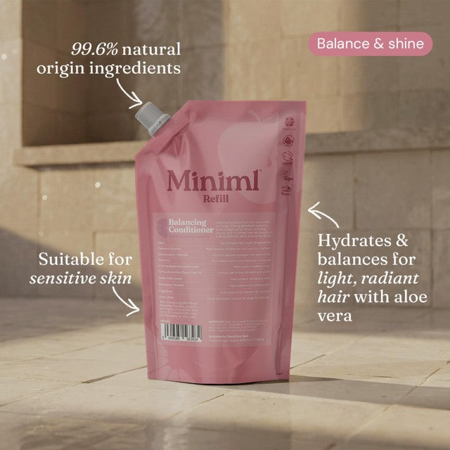 Miniml hair conditioner Pink Grapefruit & Aloe Vera 1L, imported from the UK