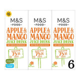 M&S apple and mango juice drink 6x200ml, imported from the UK