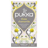 Pukka Herbs Organic Three Chamomile Tea 20 Bags, imported from the UK