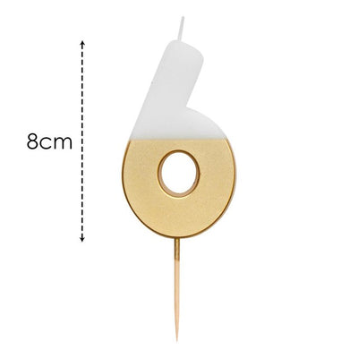 M&S Talking Tables Zahl 6 Große Goldene Kerze - Online bei McGrocer kaufen