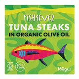 M&S Fish 4 Ever Azores Skipjack Tuna Steaks in Olive Oil Canned Tuna 160g- Buy online at McGrocer