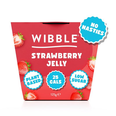 Wibble pflanzliches Erdbeer-Gelee-Becher 125g