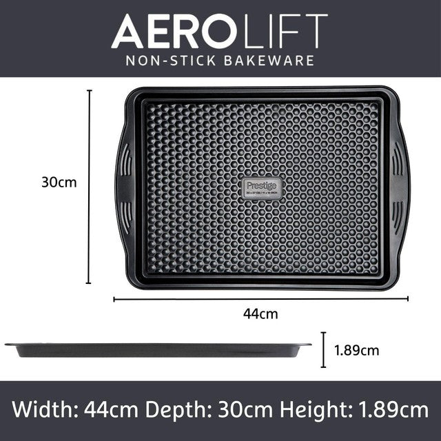 Prestige Aerolift Baking Tray 44x30cm, imported from the UK