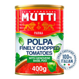 M&S Mutti Polpa Finely Chopped Tomatoes with Basil Tinned Tomatoes 400g- Buy online at McGrocer