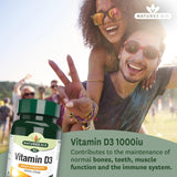 Natures Aid High Strength Vitamin D3 Tablets 1000iu 90 Tablets, imported from the UK