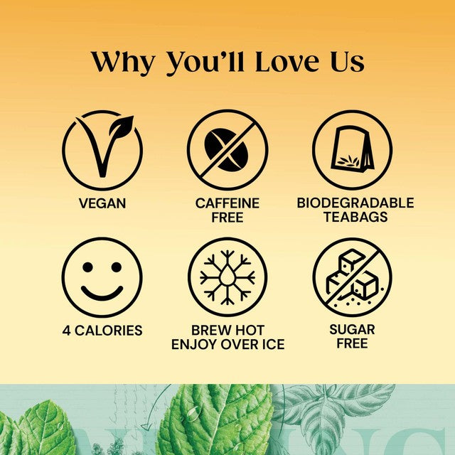 Twinings organic peppermint tea 20 teabags per pack (British brand)