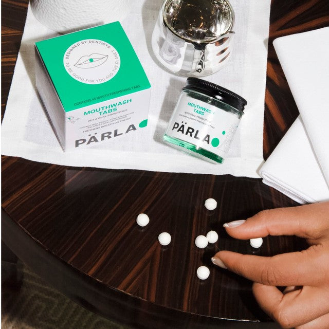 Parla probiotic mouthwash tablets, imported from the UK