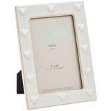 M&S M&S Collection Ceramic Heart Photo Frame 4x6 Inch White- Buy online at McGrocer